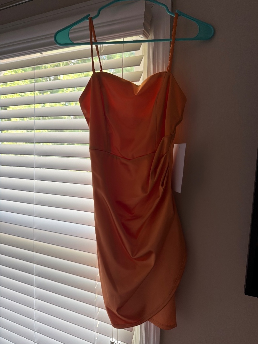 NEW WITH TAGS Orange Satin Mini Dress